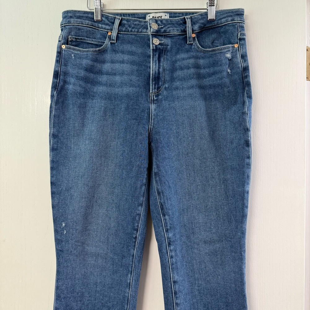 PAIGE Double Button Cindy Raw Edge Jeans